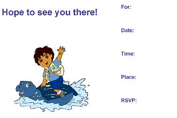 go diego invitation